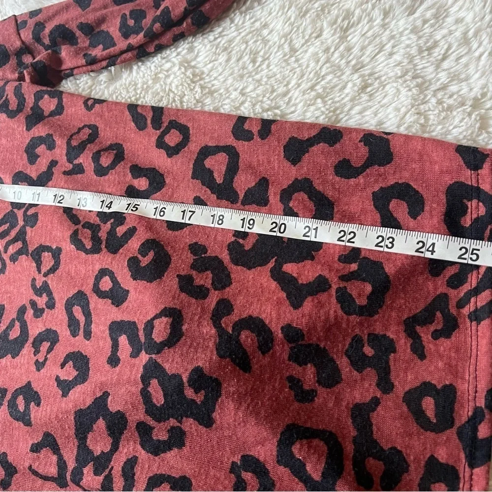 Lovely Melody Red Leopard Printed Cutout Back Sweater